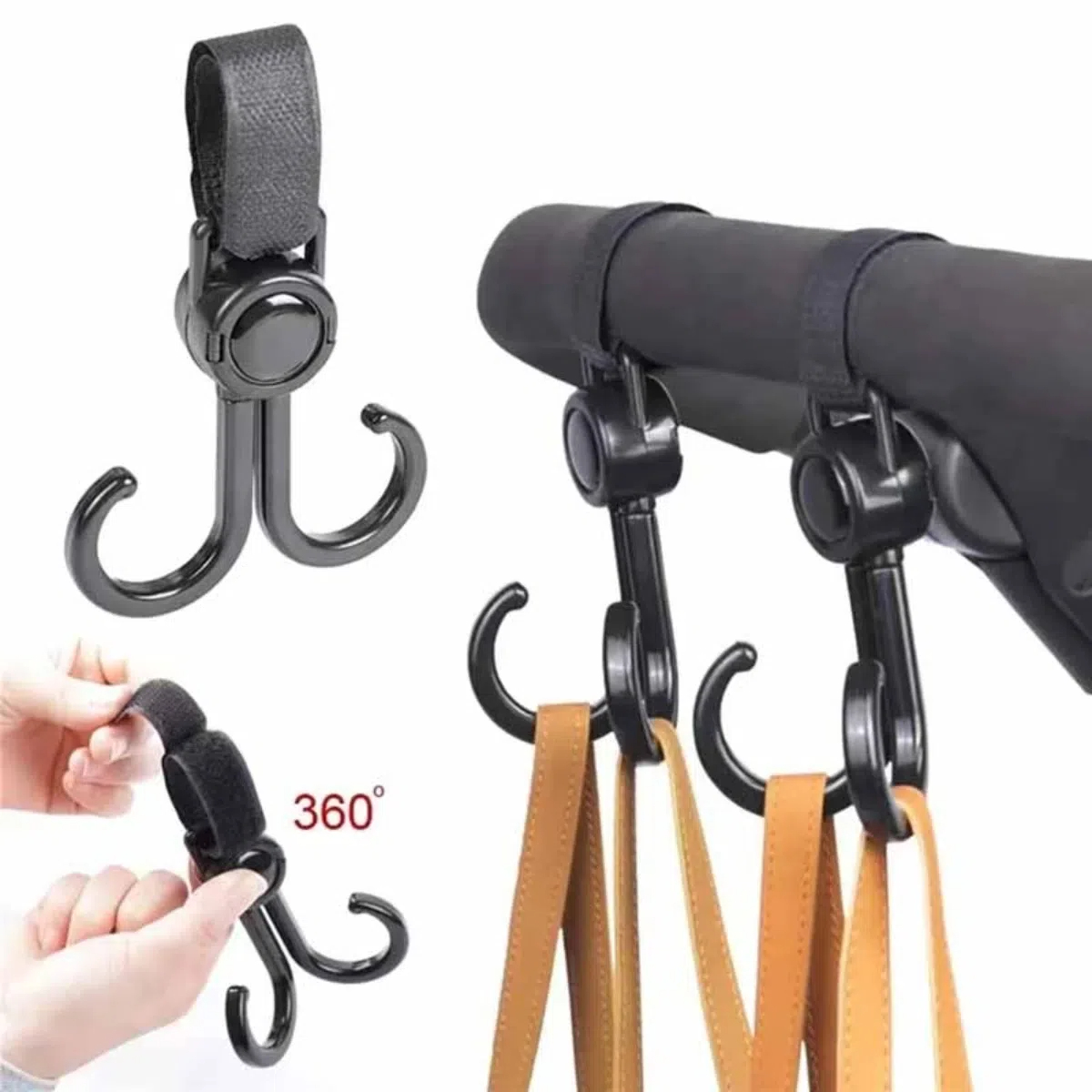 Travel Accessories For 2 Year Old - Draaibare dubbele haken Kinderwagen Reisaccessoires Winkelrek
