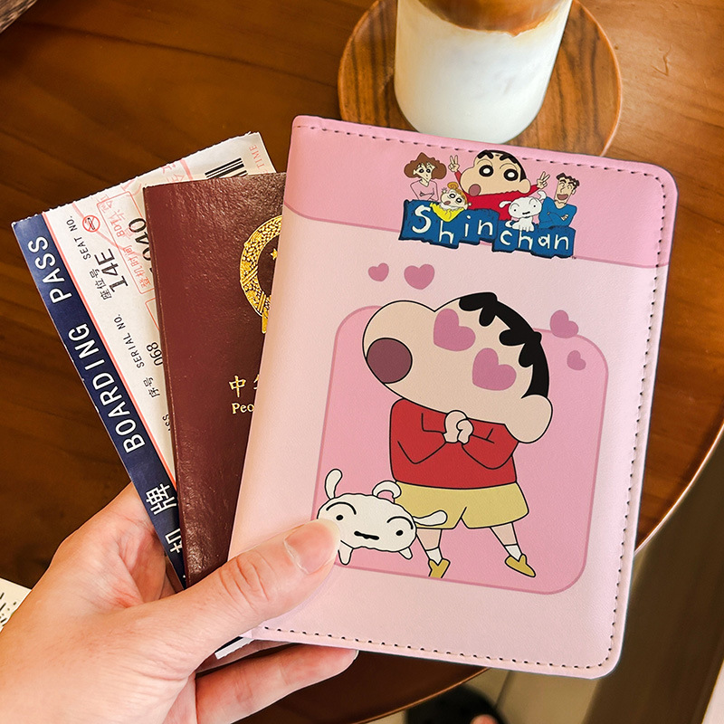 Travel Accessories For Japan Trip - Kawaii Shin Chan Leuke paspoorthoes Multifunctionele