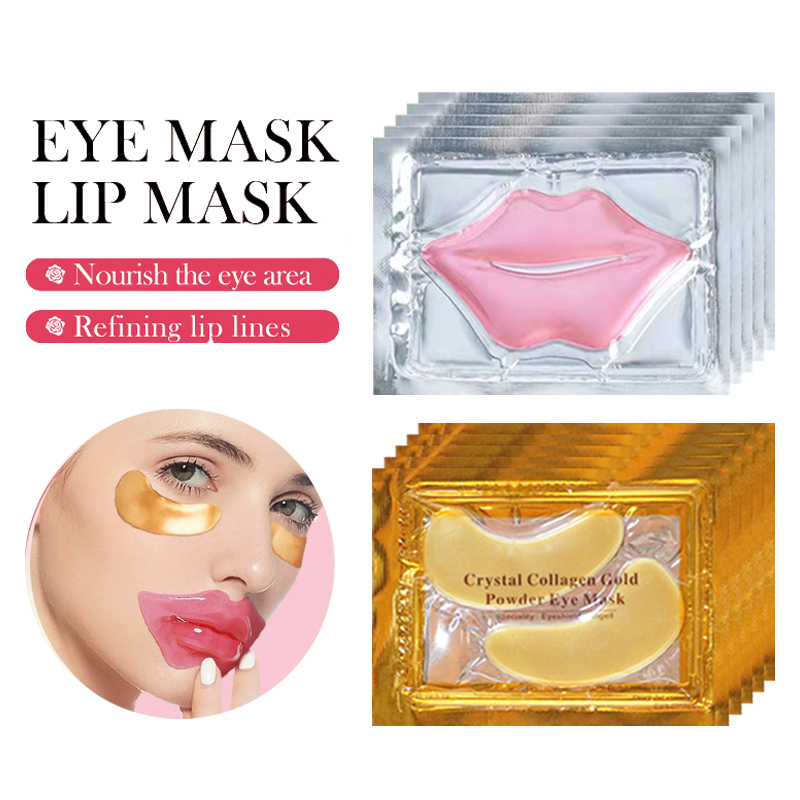 Travel Accessories Set - 10/20 Stuks Gouden Kristal Collageen Oogmasker