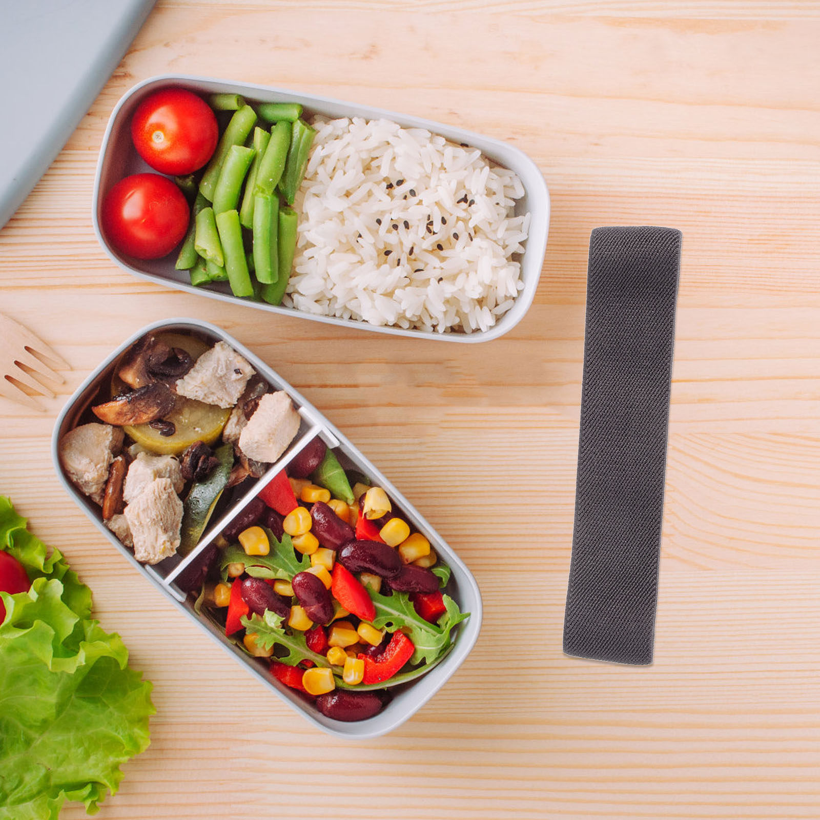 Travel Accessories Box - 4 stuks vervangende elastische lunchboxband, rekbare