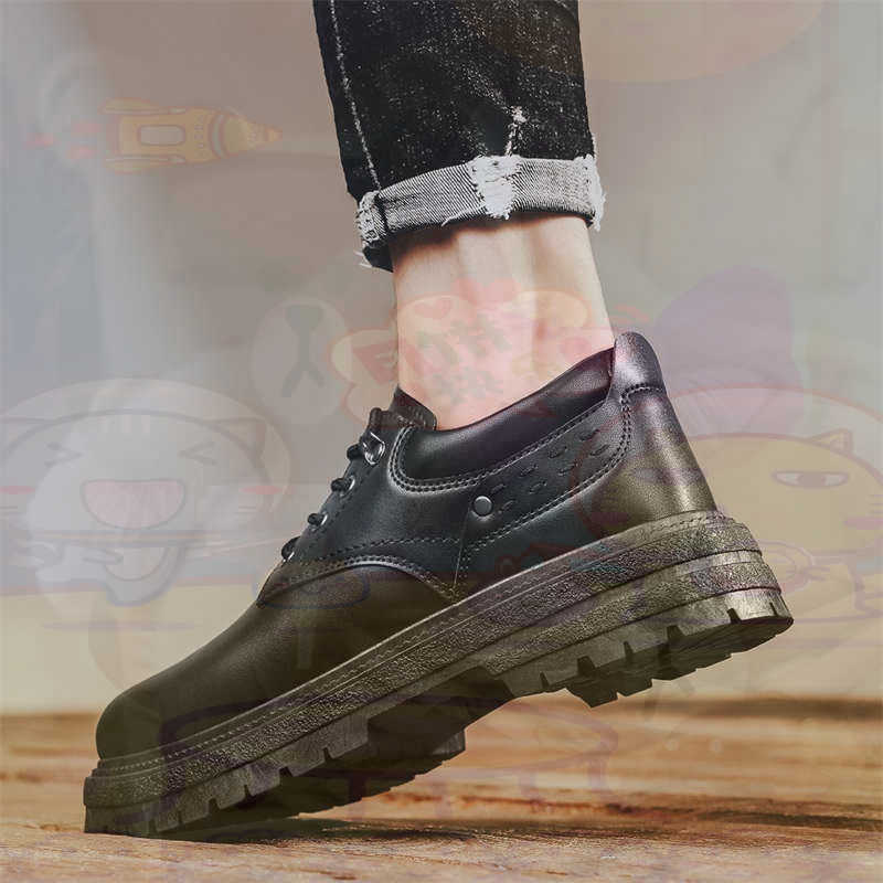 Travel Accessories Wholesale Suppliers - Donker natuurlijk leer Mode-sneakers Tennis Herensneakers