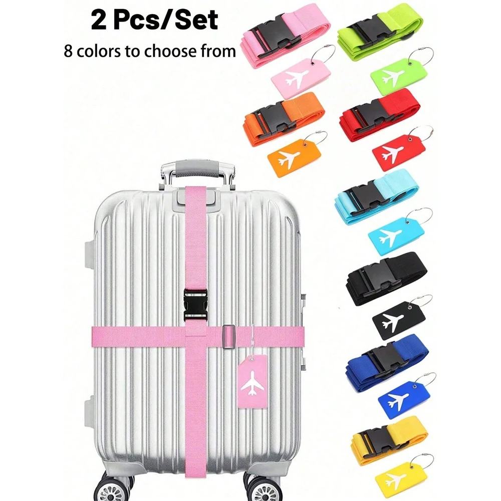 Travel Accessories In Bulk - Bagageriemset met bagagelabel Meerdere kleuren bagageriemen