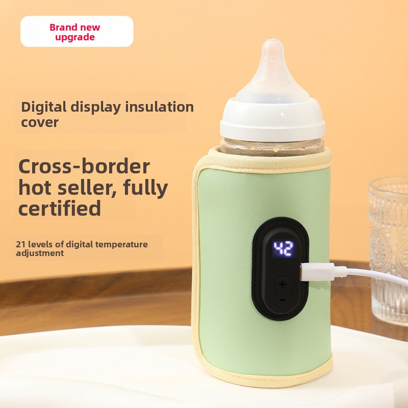 Travel Accessories For 2 Year Old - Draagbare Digitale Display Babyflessenwarmer USB Auto