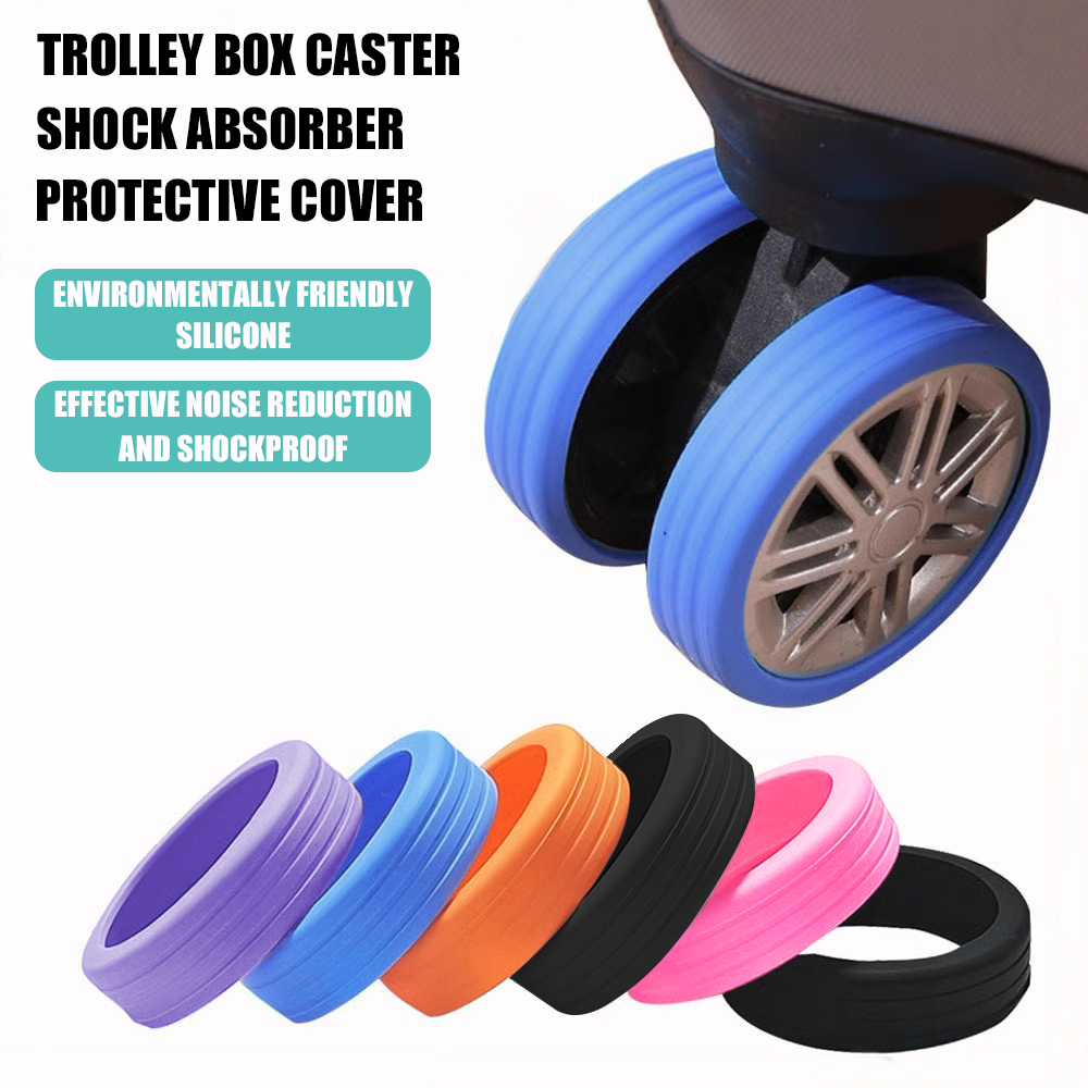 Travel Accessories You Need - 8 STKS Bagagewiel Siliconen Beschermhoes Kofferwiel