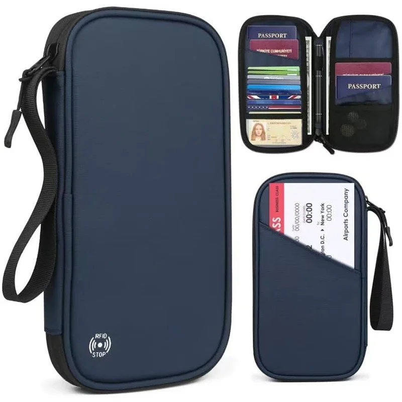 Travel Accessories In Bulk - Lichtgewicht familie reispaspoorthoes portemonnee Oxford document