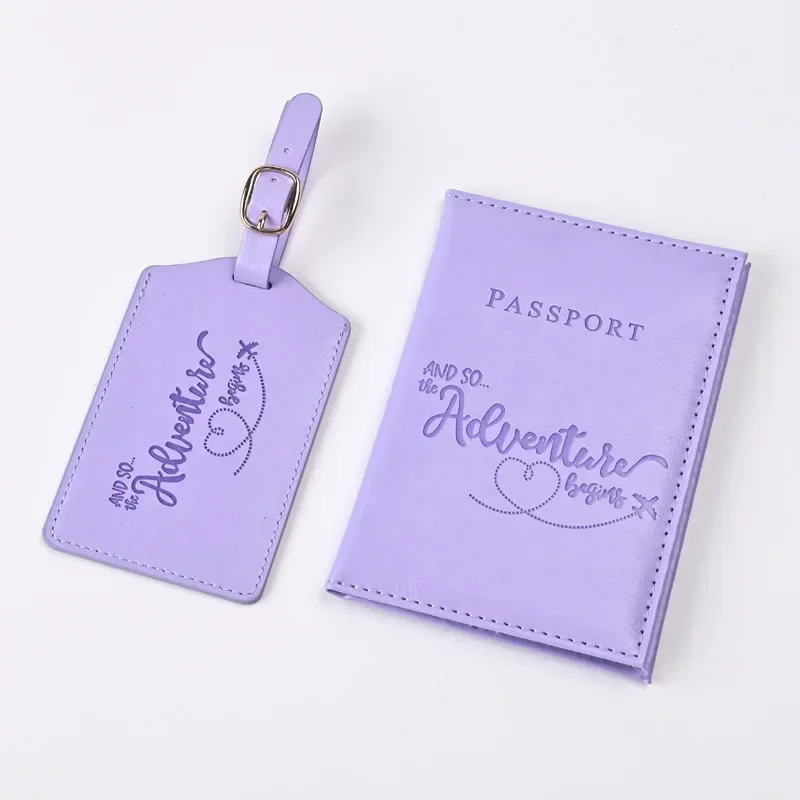 Travel Accessories In Bulk - Nieuwe paarse PU lederen paspoorthouder Ticket