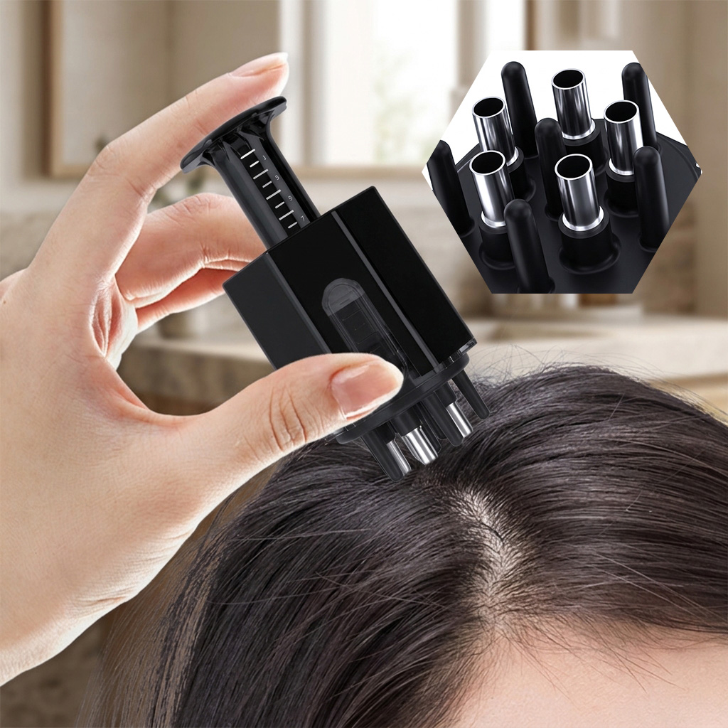 Travel Accessories Guide - Draagbare hoofdhuidmassagekam Essentiële olieapplicator Vloeistofgeleidingskam Minoxidil