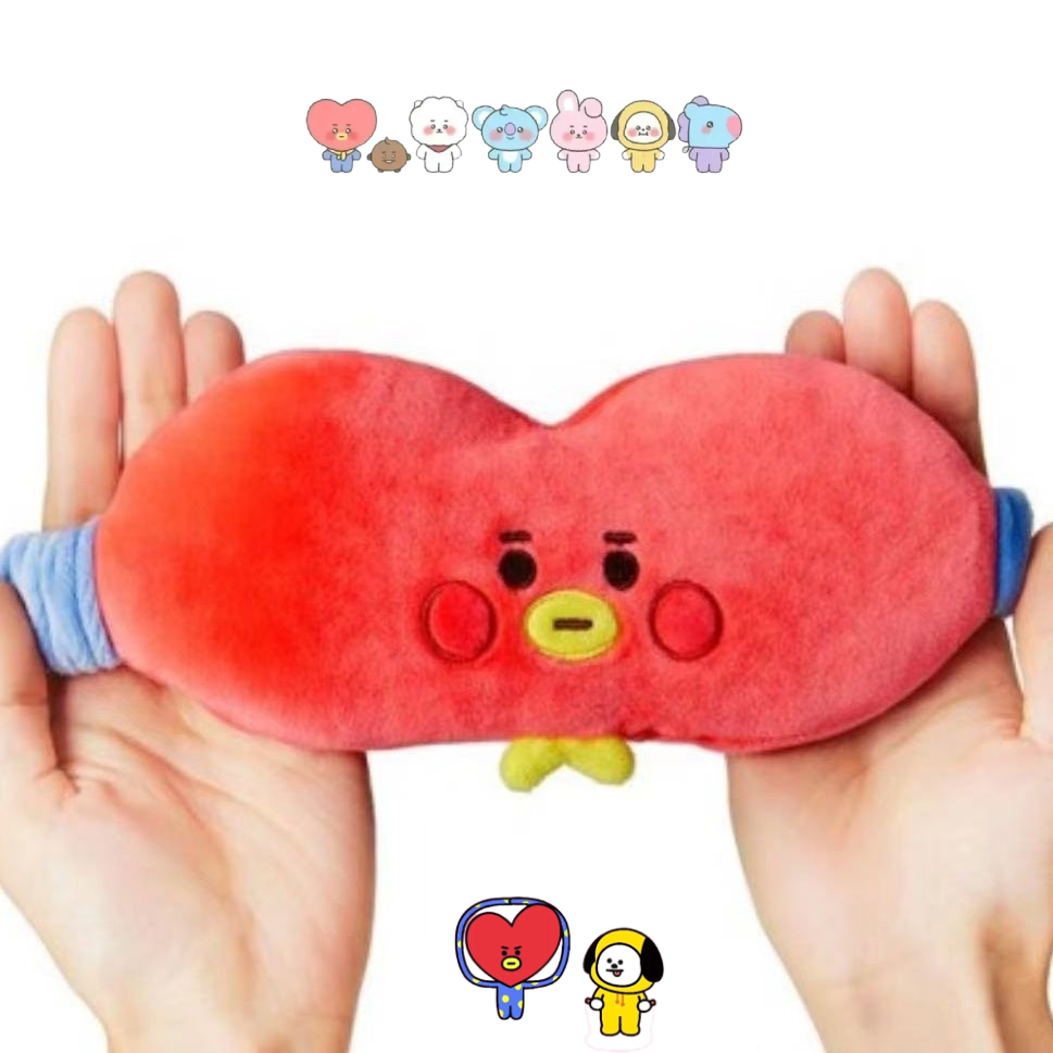 Travel Accessories In Bulk - BT21 cartoon schattig pluche oogmasker Kawaii