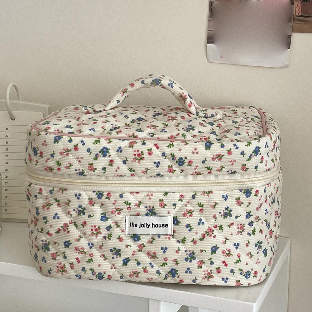 Vintage bloemen-quilted make-u - Travel Accessories Box recensie en prijs