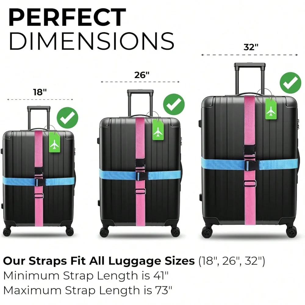 Bagageriemset met bagagelabel  - Travel Accessories In Bulk recensie en prijs