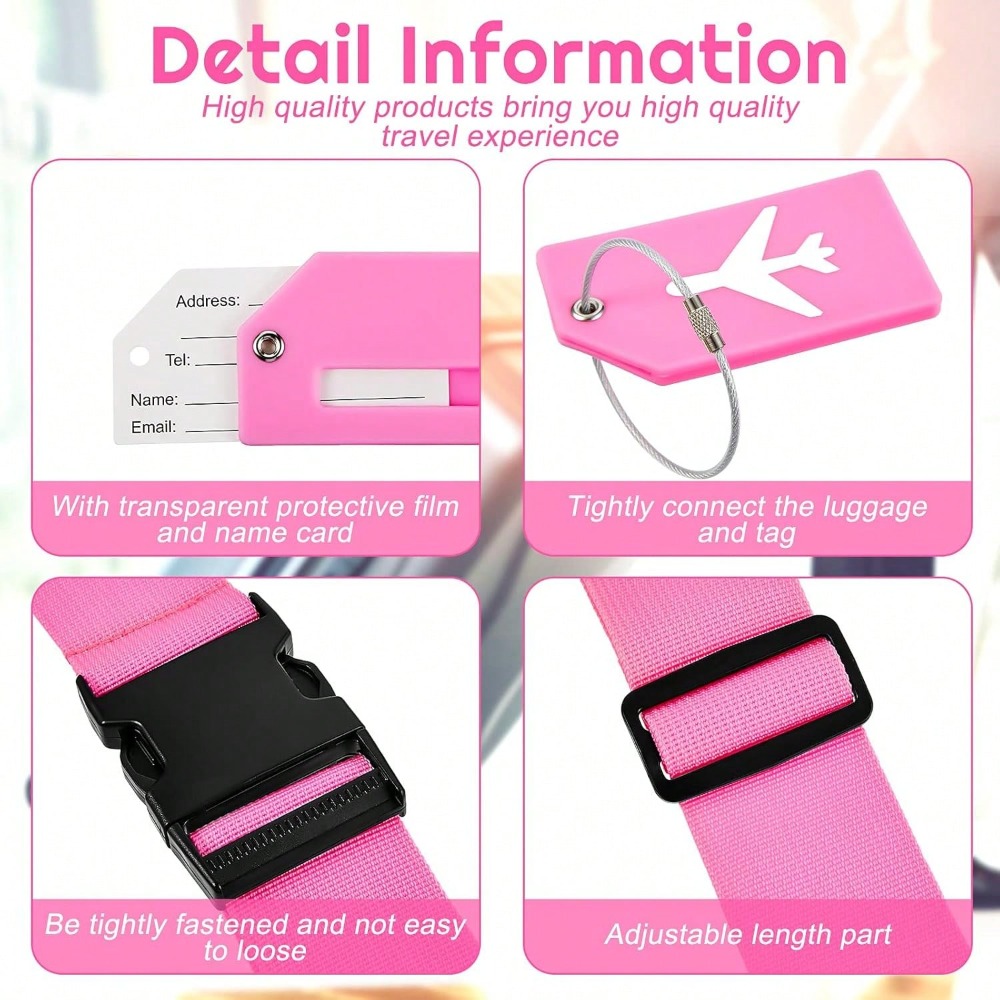Bagageriemset met bagagelabel  - Travel Accessories In Bulk recensie en prijs