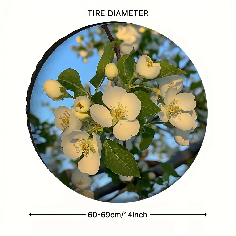 1 stuk witte bloemenbandenhoes - Travel Accessories You Need recensie en prijs