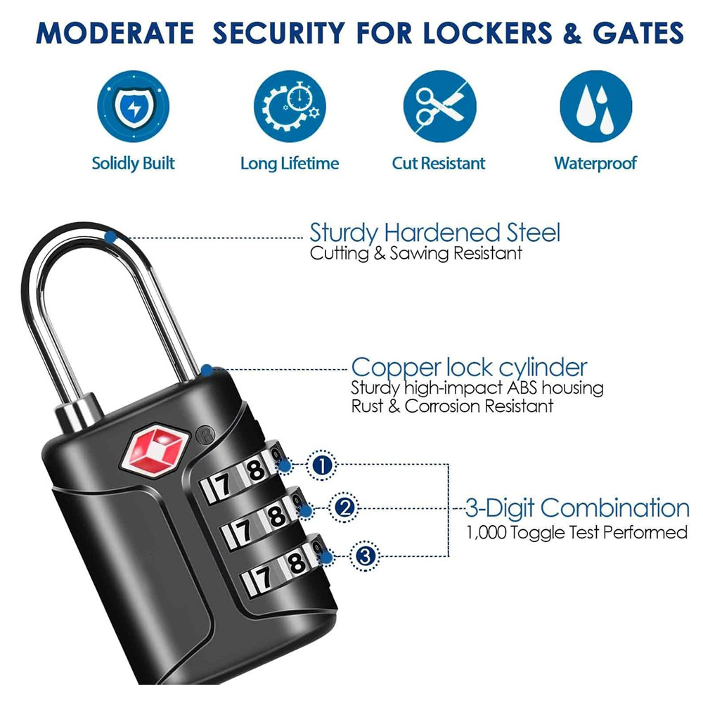 TSA-goedgekeurde bagagesloten, - Travel Lock Tsa Approved recensie en prijs
