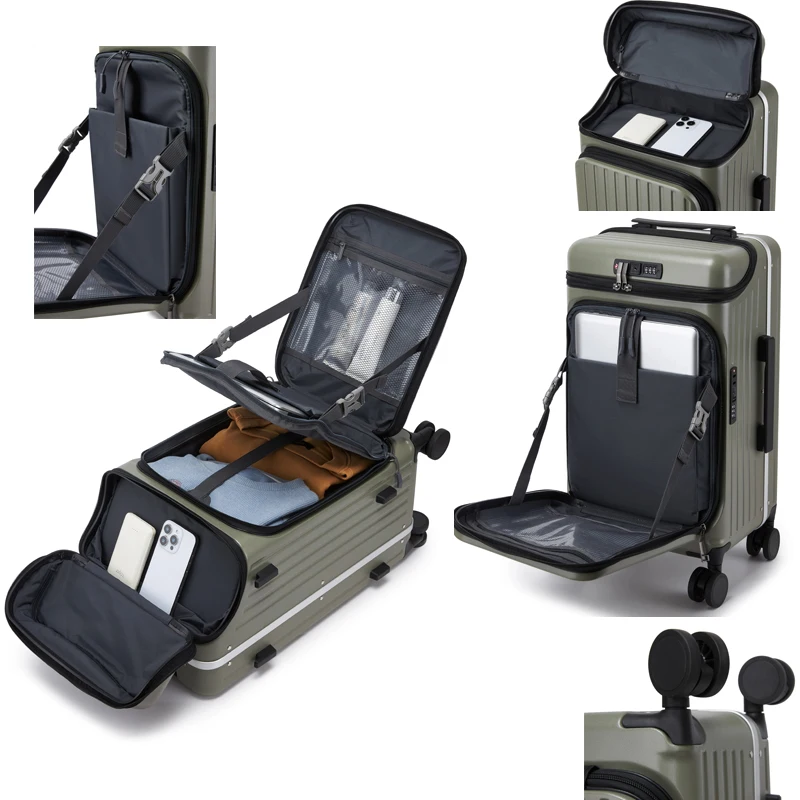 100% PC harde koffer met voor- - Travel Lock Tsa Approved recensie en prijs