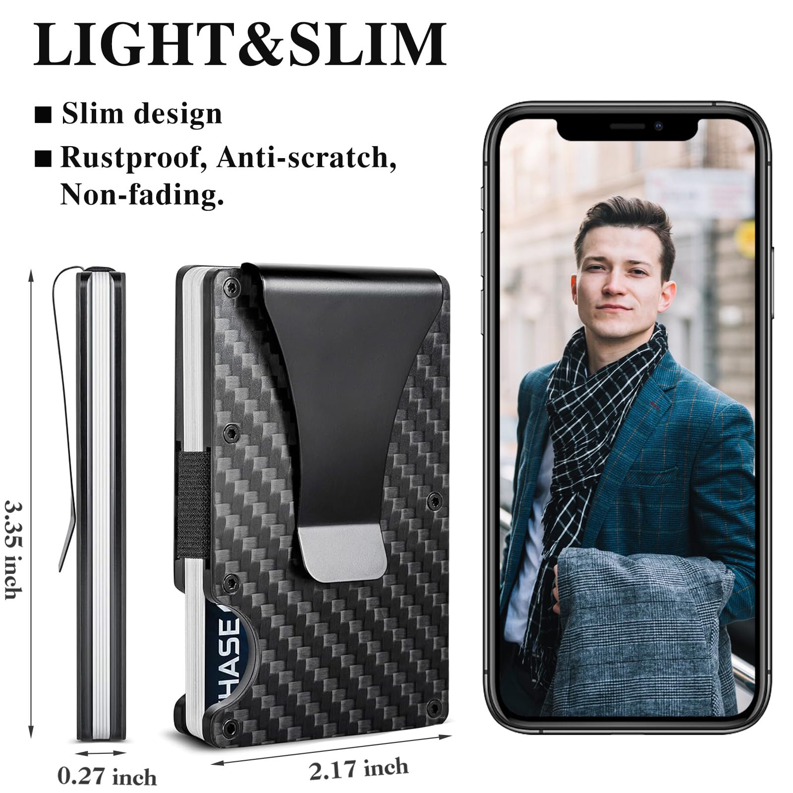 Portemonnee van koolstofvezel, - Travel Wallet Slim recensie en prijs